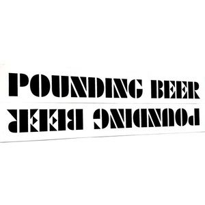 S&M POUNDING BEER FORK STICKERS BLACK (SET OF 2)